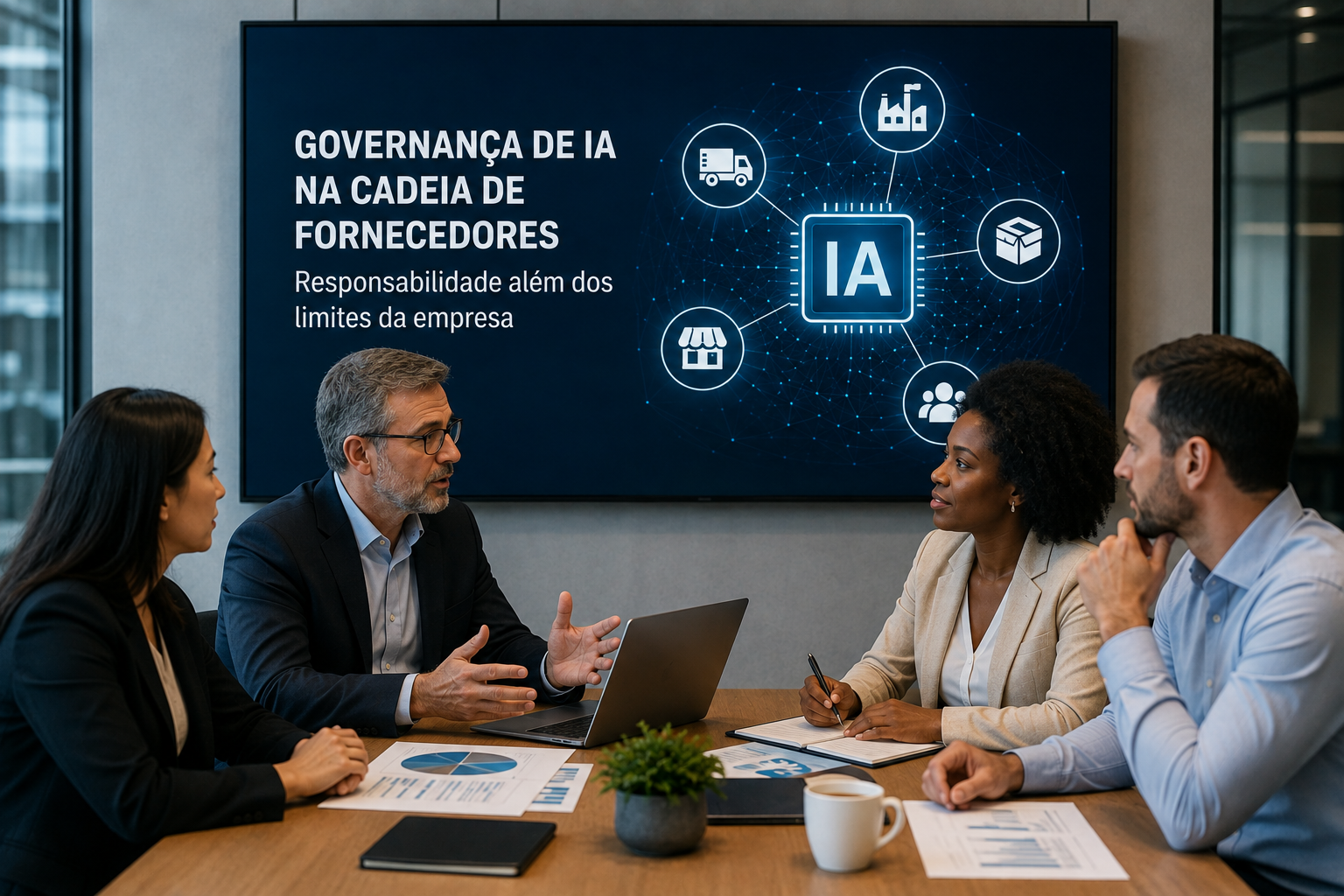 Governança de IA na cadeia de fornecedores: responsabilidade além dos limites da empresa