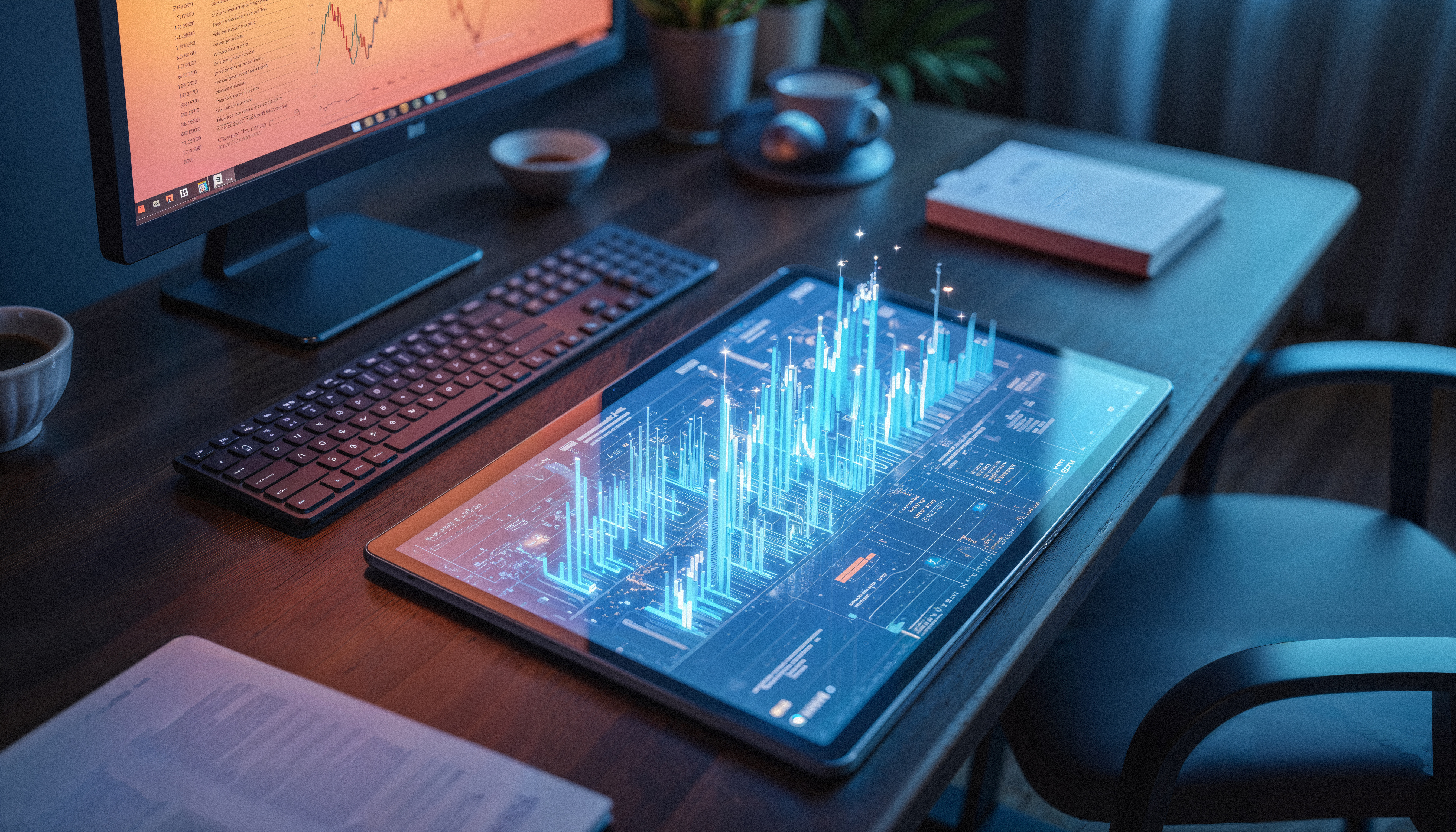 digital-workspace-with-data-analysis-visualization