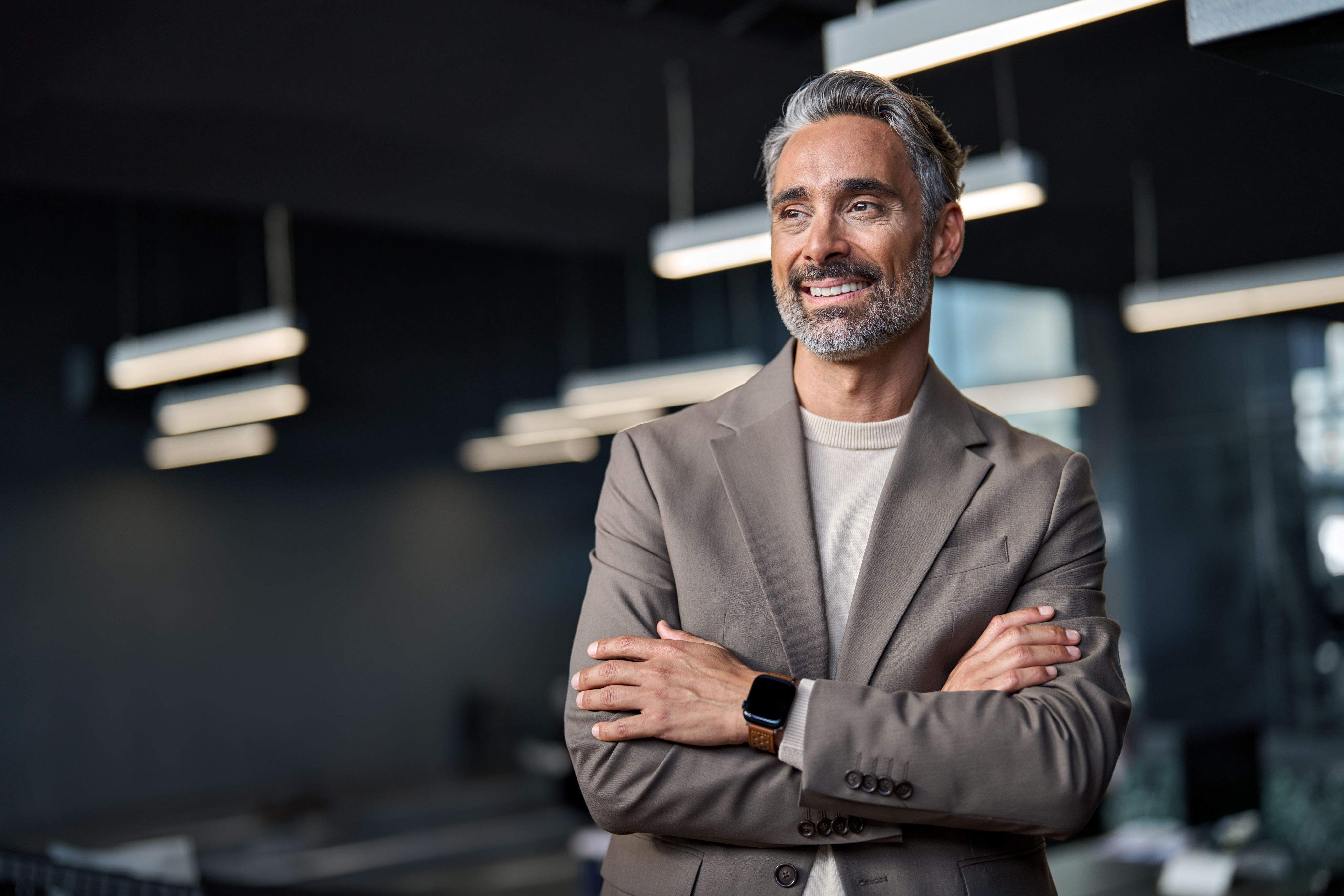 Líder industrial em ambiente corporativo
